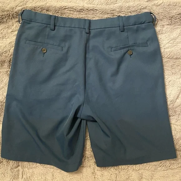 Haggar | Mens Teal Cool 18 Pro Shorts - Picture 3 of 5